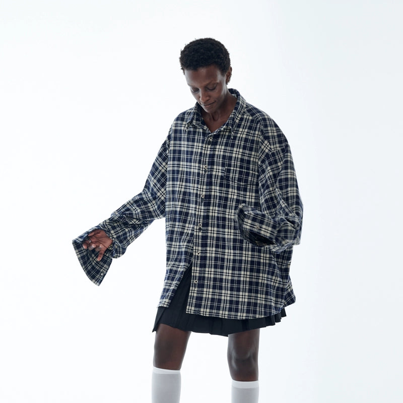 ANTERIOR LOVED original design American cityboy plaid casual shirt jac –  LIFE-DESIRE(ライフデザイアー)韓国ファッション公式ストア