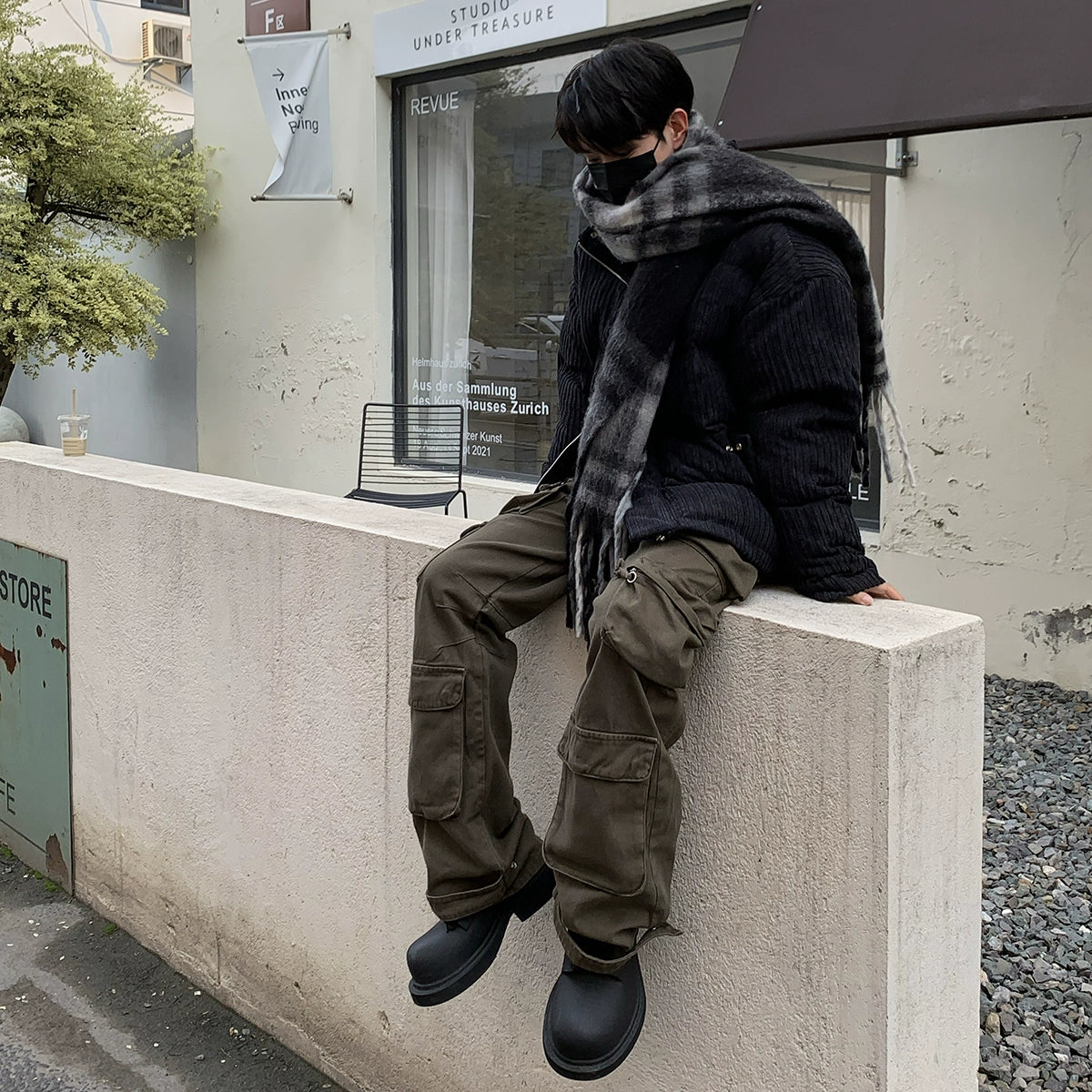 BAKUCO Heavy Multi-Pocket Solid Color Cargo Pants Washed Casual Loose –  LIFE-DESIRE(ライフデザイアー)韓国ファッション公式ストア