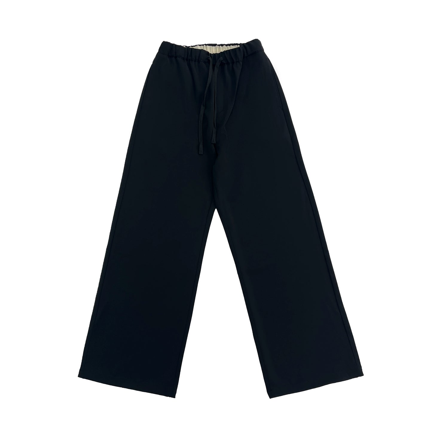 MICHINNYON black/grey casual elastic waistband straight loose fit versatile trousers drape simple suit pants trend