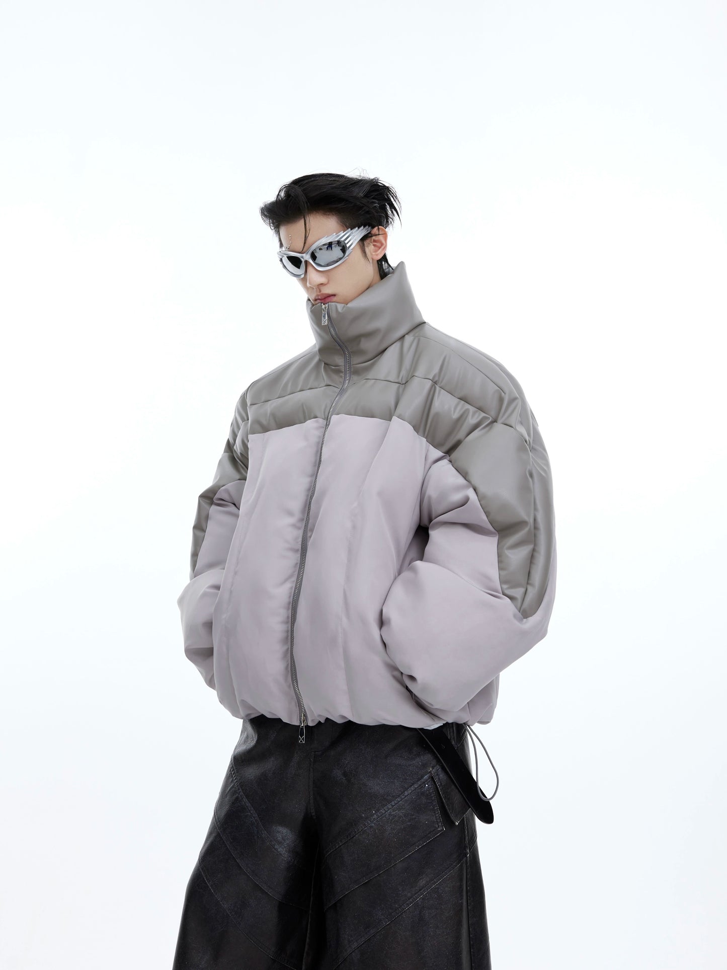 CulturE Winter Niche Deconstruction Streamer Thickened Cotton Jacket Three-dimensional Stitching Design Sense Short Cotton Clothes Men