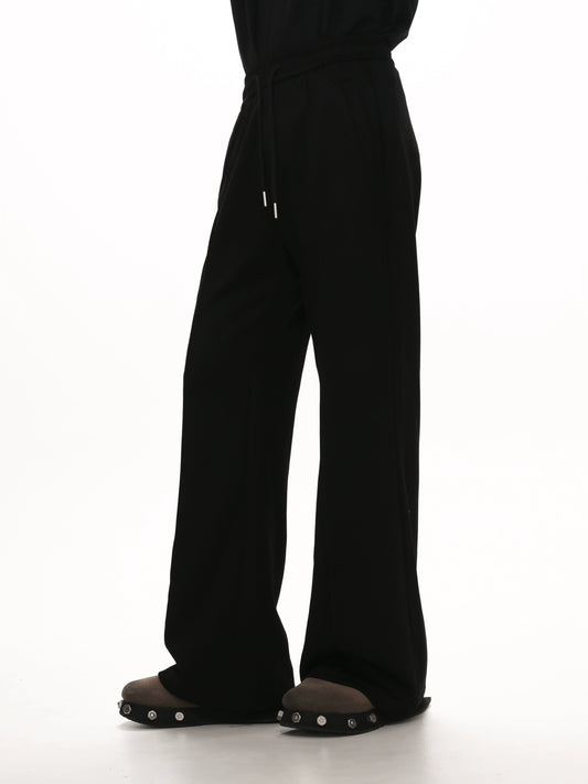 GIBBYCNA Grey Pants Men's Spring/Summer Sweatpants Slim Versatile Straight Leg Pants Wide-leg Bootcut Casual Sweatpants