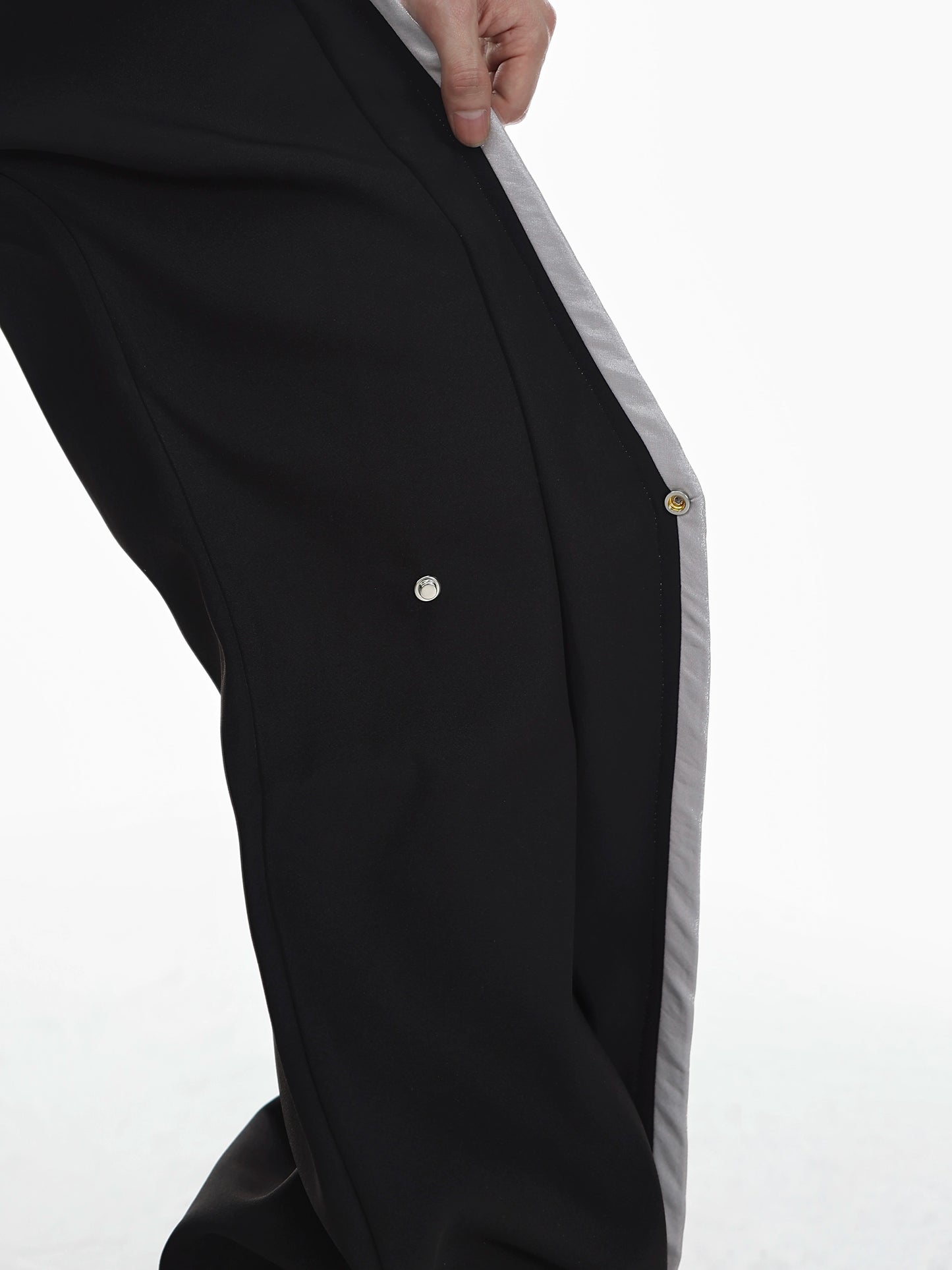 CulturE niche three-dimensional line design trousers metal button casual micro boot pants simple high-end trousers