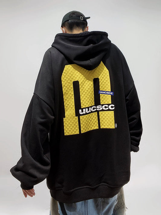 UUCSCC high street hooded sweatshirt American hip-hop loose oversize McDonald's print hoodie jacket