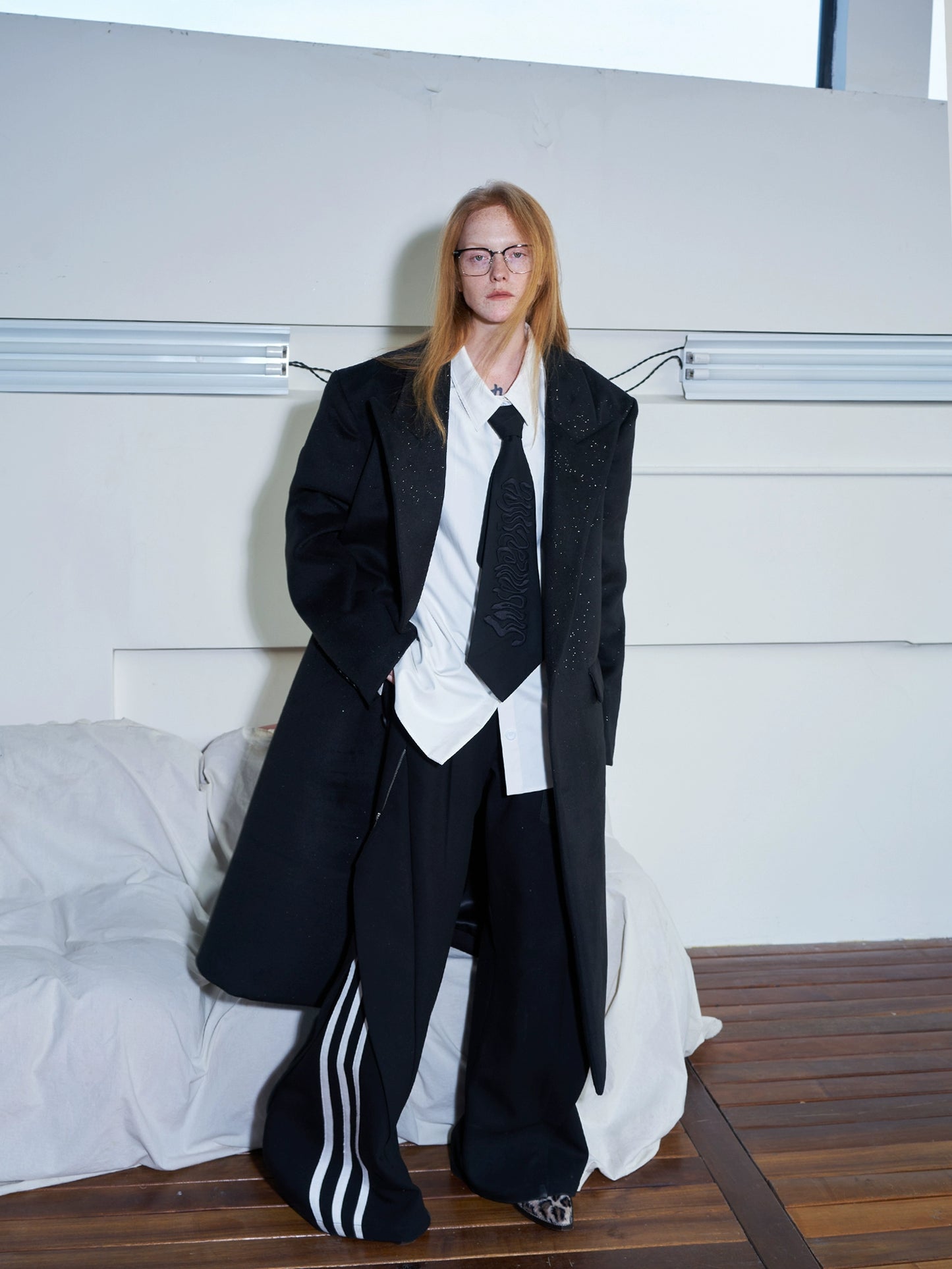 ANTERIOR LOVED×CasseSango gypsophila broad-shouldered woolen coat long autumn and winter thickening